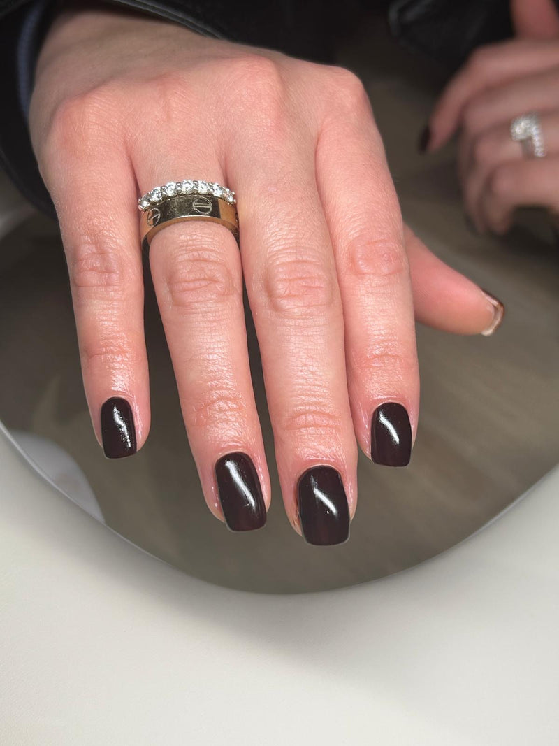 brown gel biab nail treatment bournemouth | bournemouth nails | bournemouth manicure 